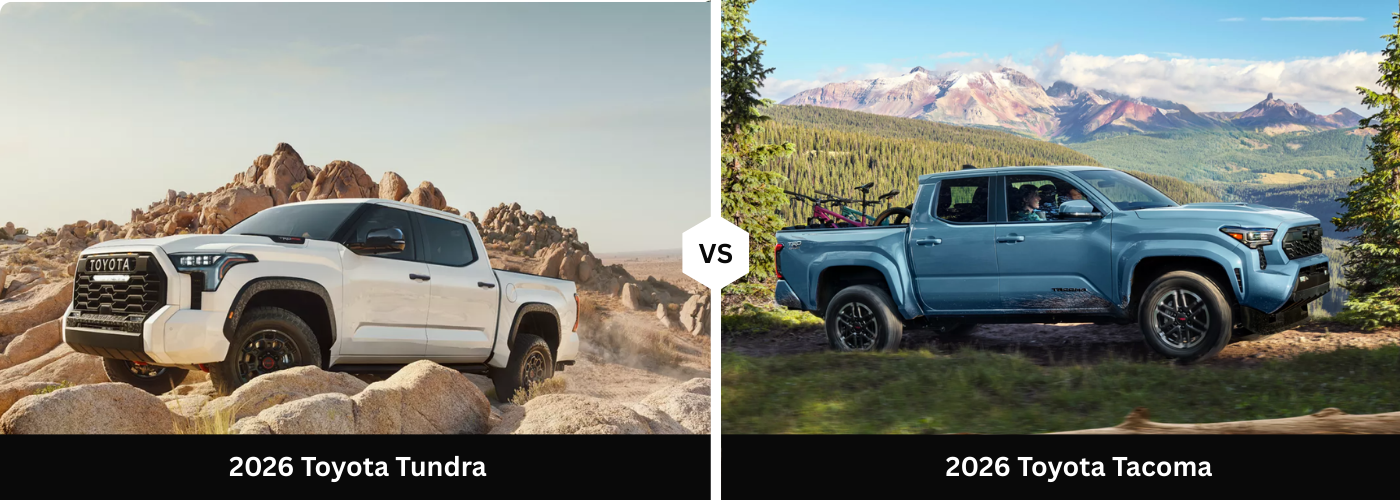 2026 Toyota Tacoma vs. 2026 Toyota Tundra