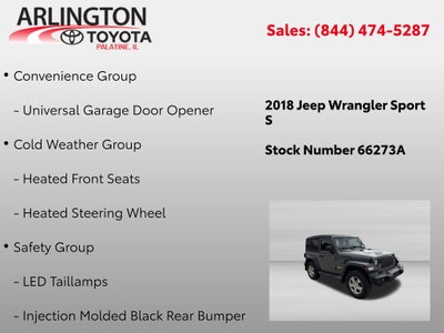 2018 Jeep Wrangler Sport S