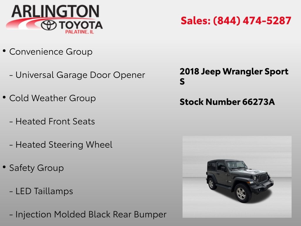 2018 Jeep Wrangler Sport S