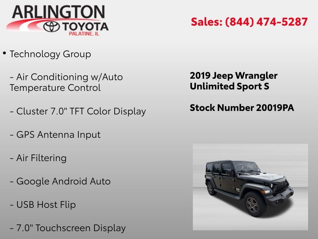 2019 Jeep Wrangler Unlimited Sport S