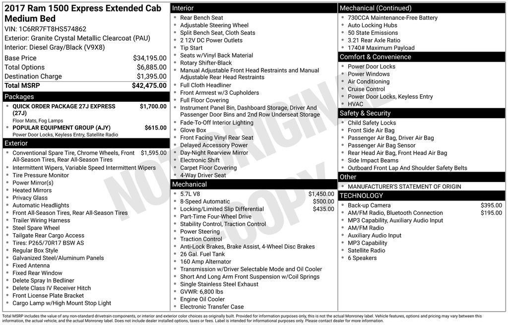 2017 RAM 1500 Express
