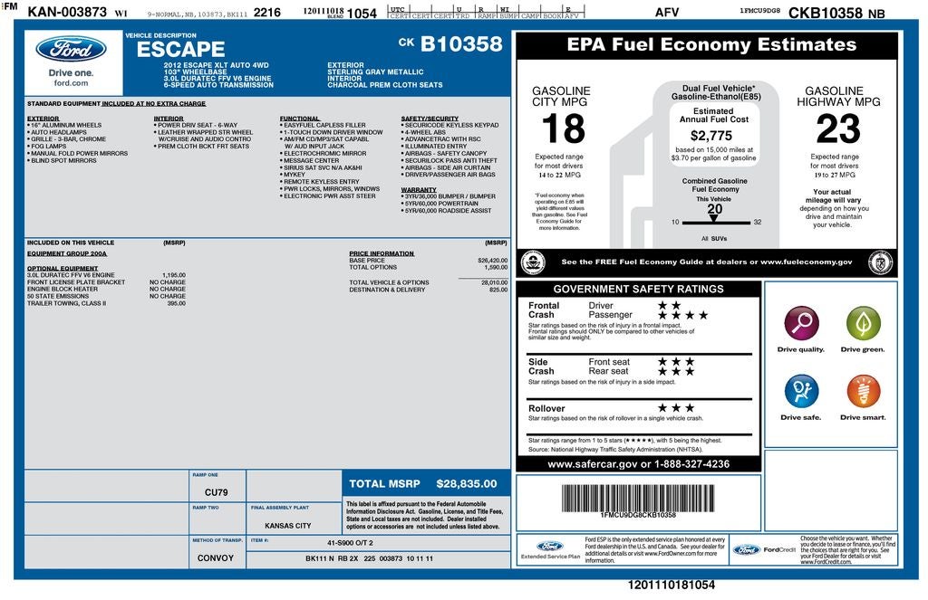 2012 Ford Escape XLT