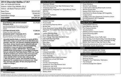 2014 Chevrolet Malibu LT 2LT
