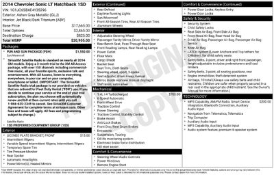 2014 Chevrolet Sonic LT