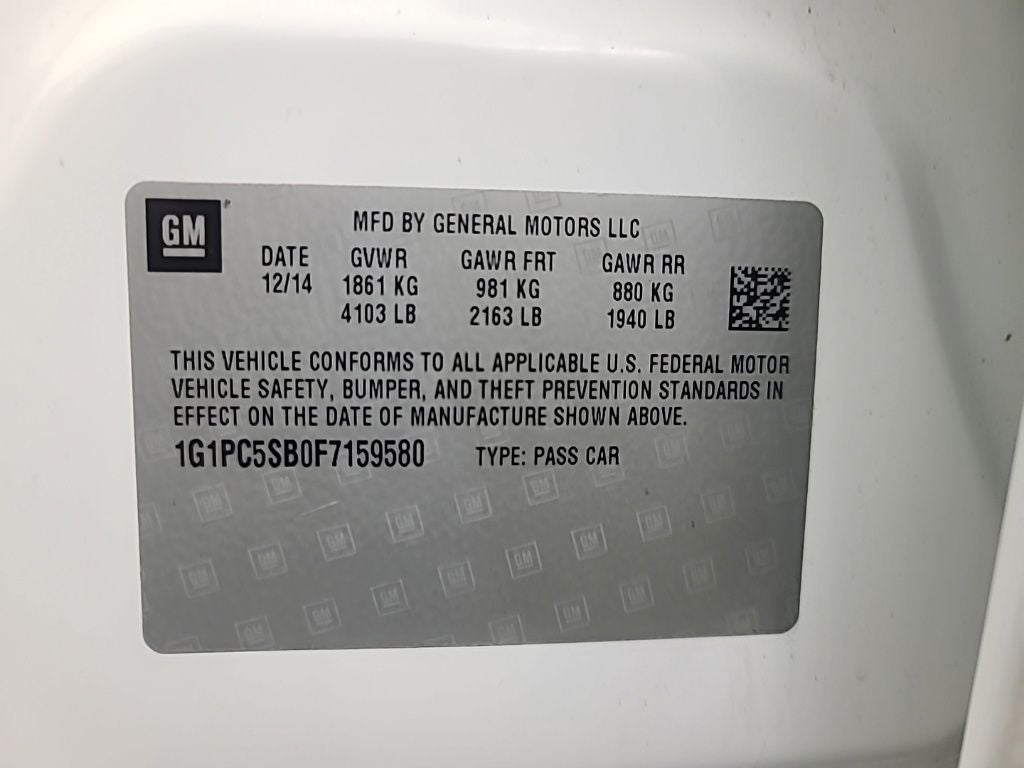 2015 Chevrolet Cruze 1LT 1LT
