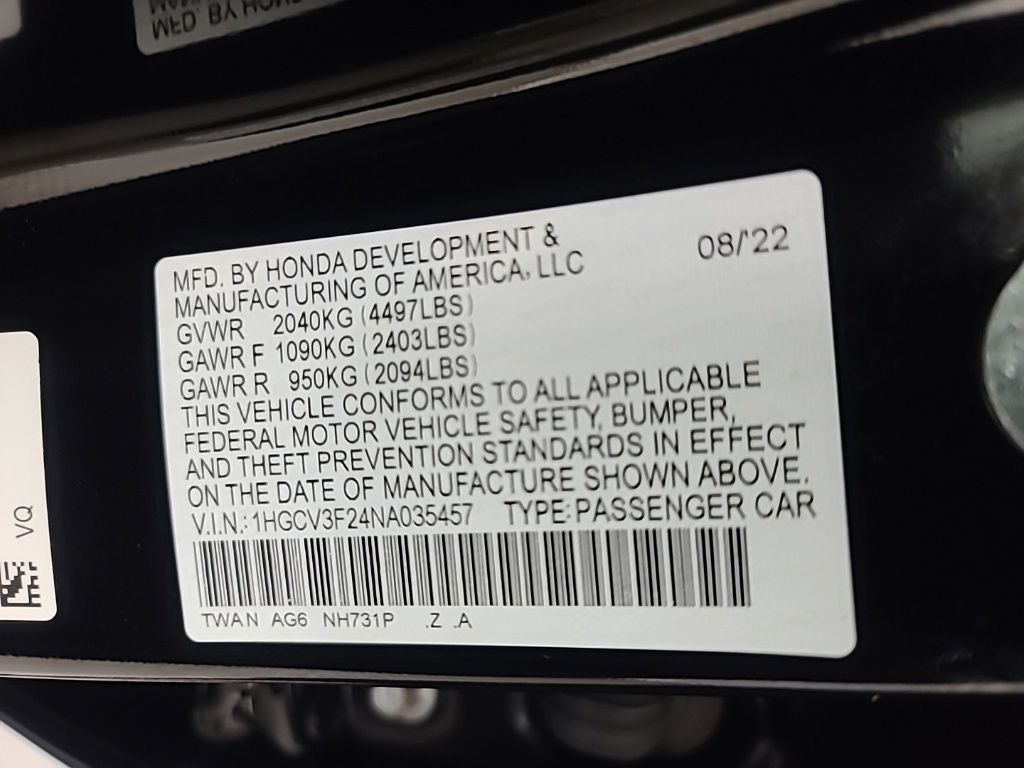 2022 Honda Accord Sport