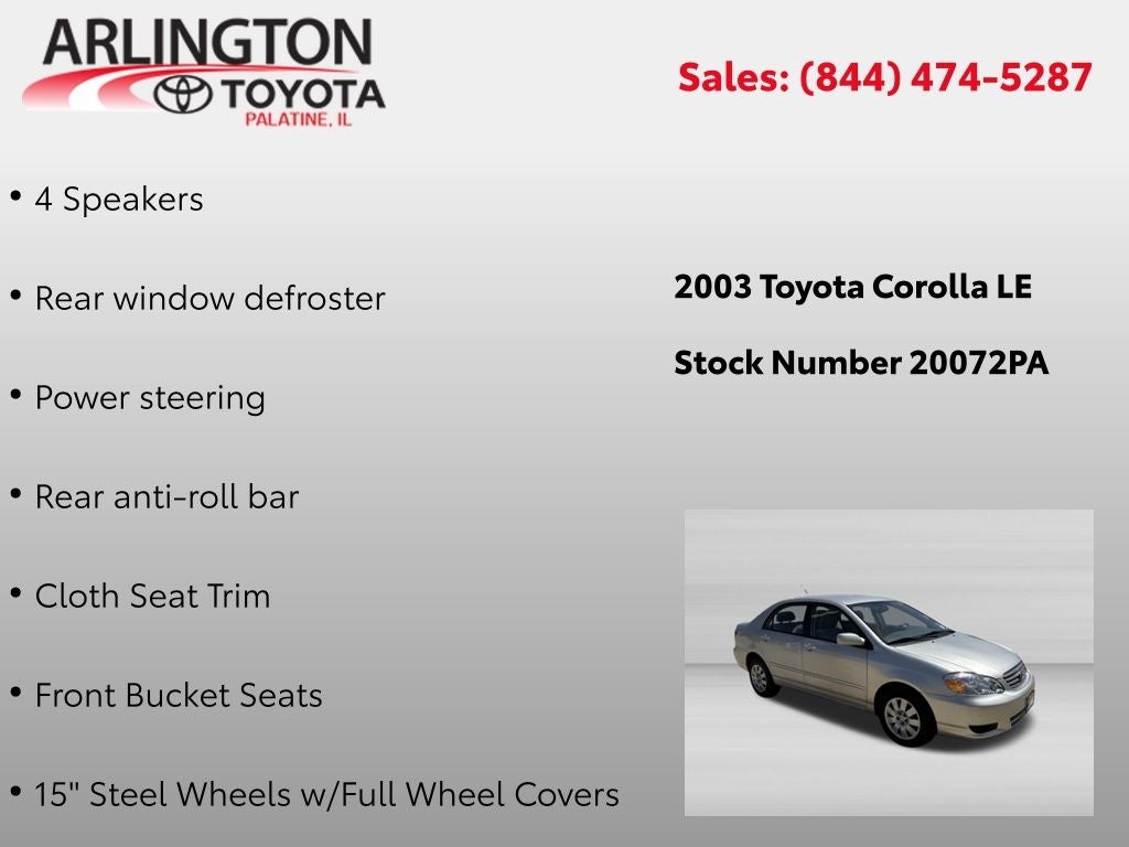 2003 Toyota Corolla LE