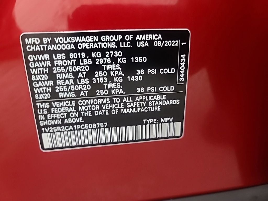 2023 Volkswagen Atlas 3.6L V6 SEL R-Line
