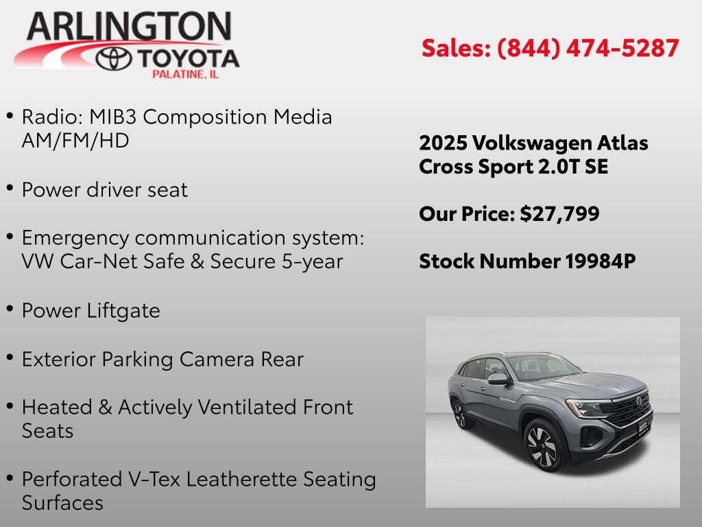 2025 Volkswagen Atlas Cross Sport 2.0T SE w/Technology