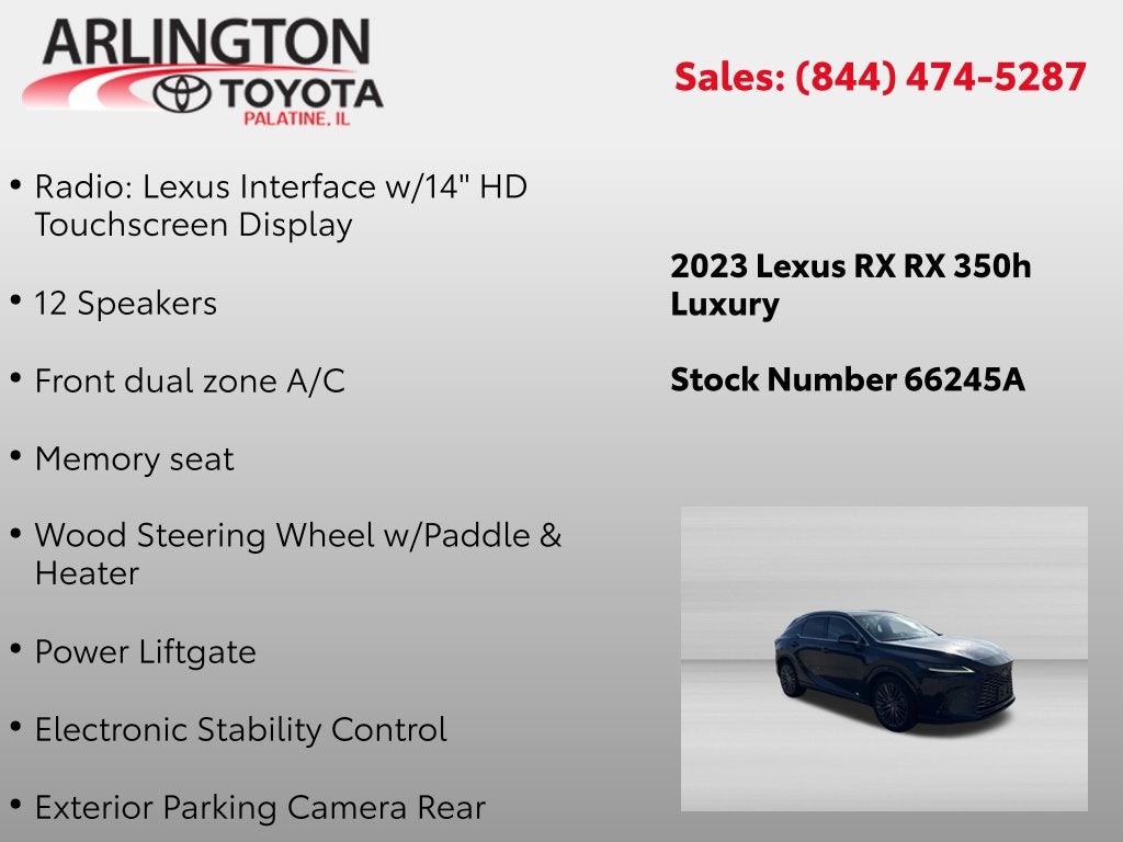 2023 Lexus RX HYBRID 350h Luxury