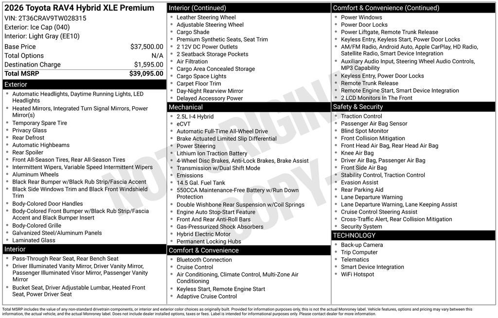 2026 Toyota RAV4 XLE Premium