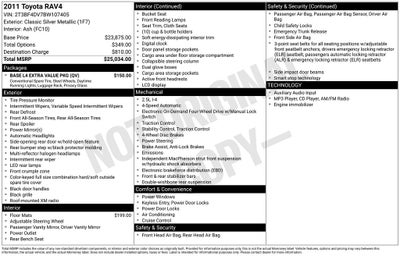2011 Toyota RAV4 Base