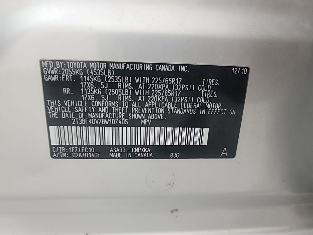 2011 Toyota RAV4 Base