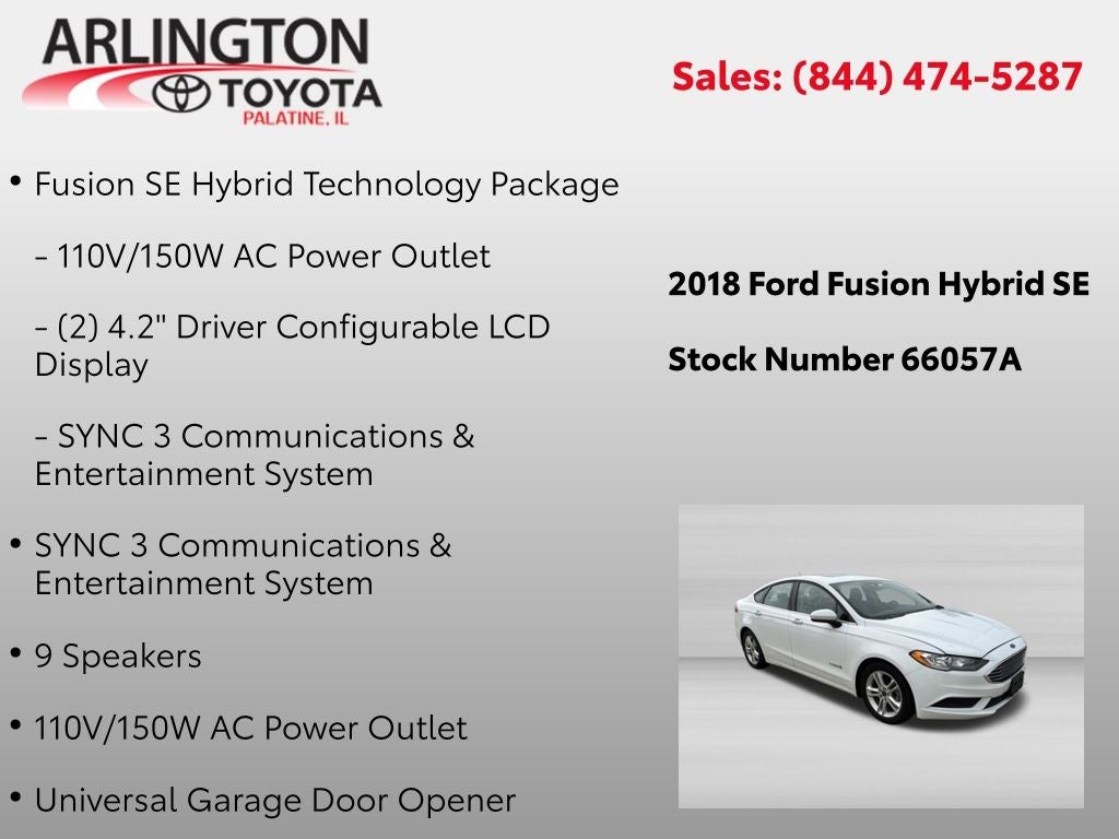 2018 Ford Fusion Hybrid SE