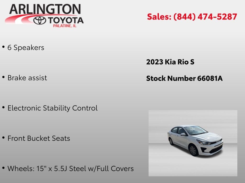 2023 Kia Rio S