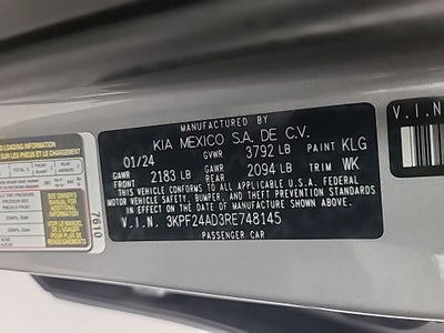 2024 Kia Forte LXS