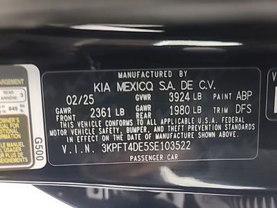 2025 Kia K4 LXS