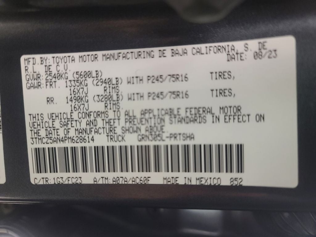 2023 Toyota TACOMA SR5 SR5 V6