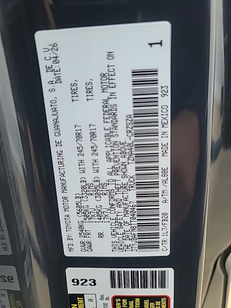2026 Toyota Tacoma SR5