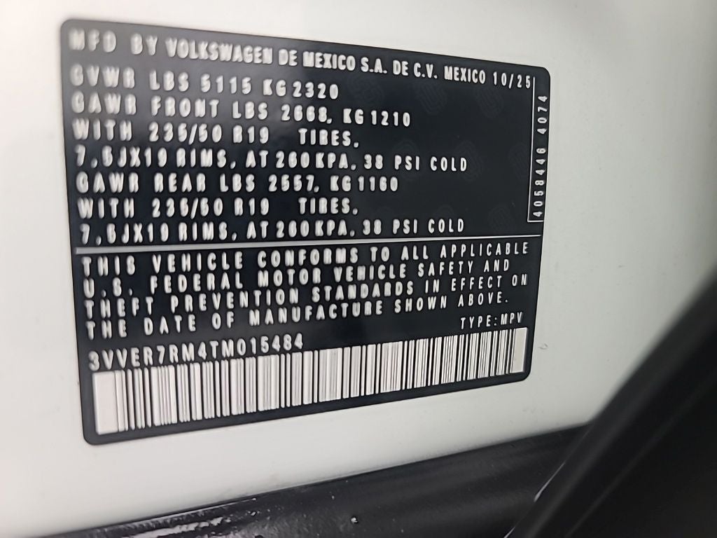 2026 Volkswagen Tiguan 2.0T SE