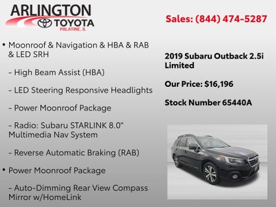 2019 Subaru Outback 2.5i Limited