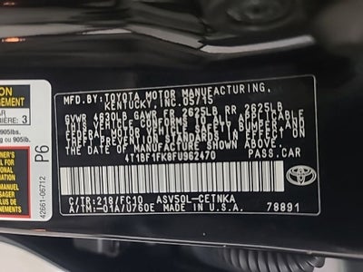 2015 Toyota CAMRY LE