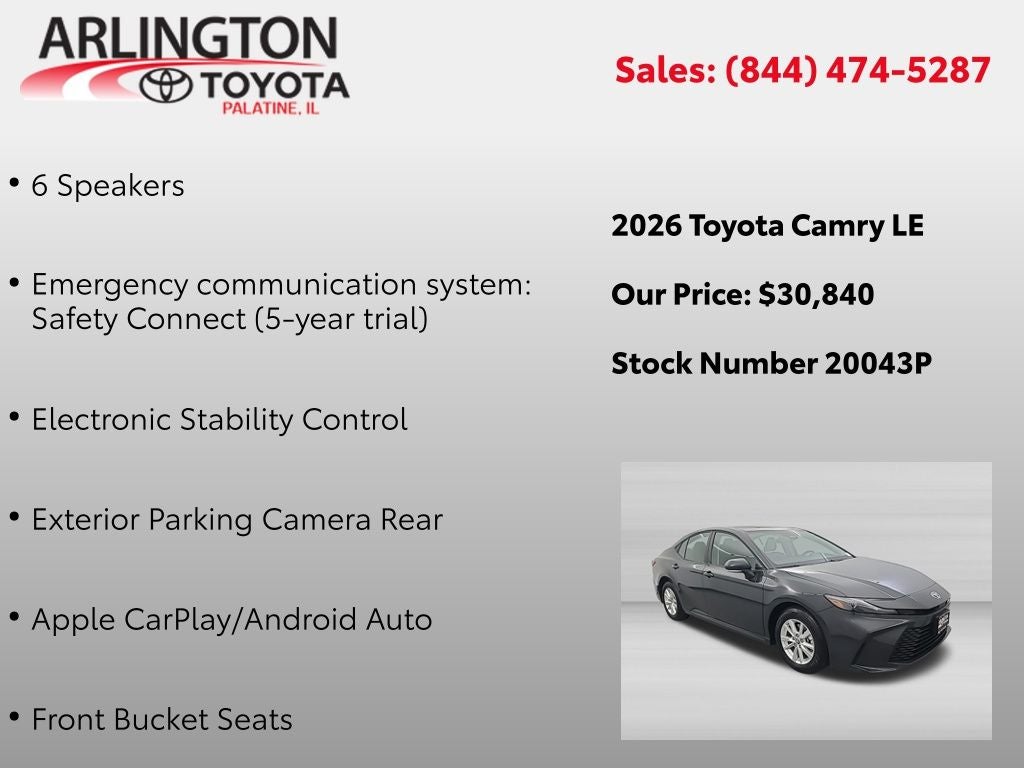 2026 Toyota Camry LE