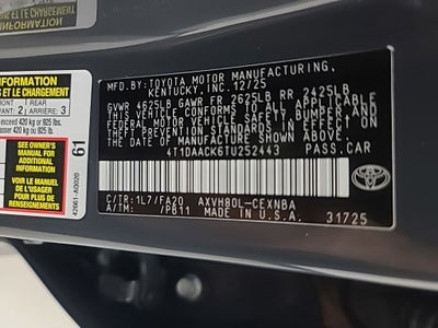 2026 Toyota Camry LE
