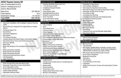 2025 Toyota Camry SE