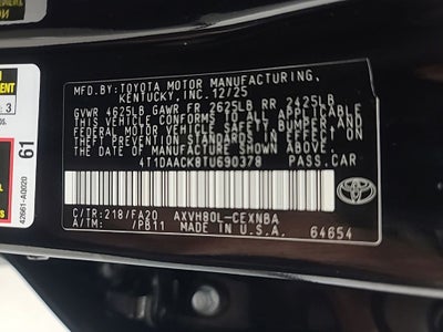 2026 Toyota CAMRY LE
