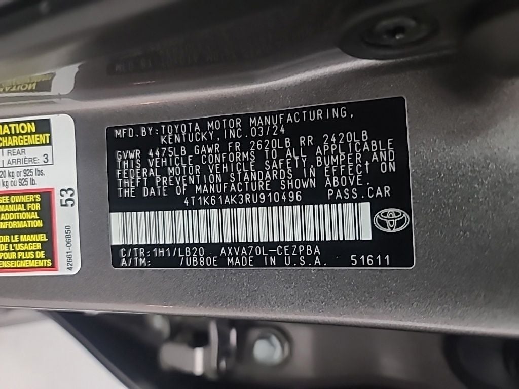 2024 Toyota Camry XSE