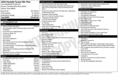 2026 Hyundai Tucson SEL