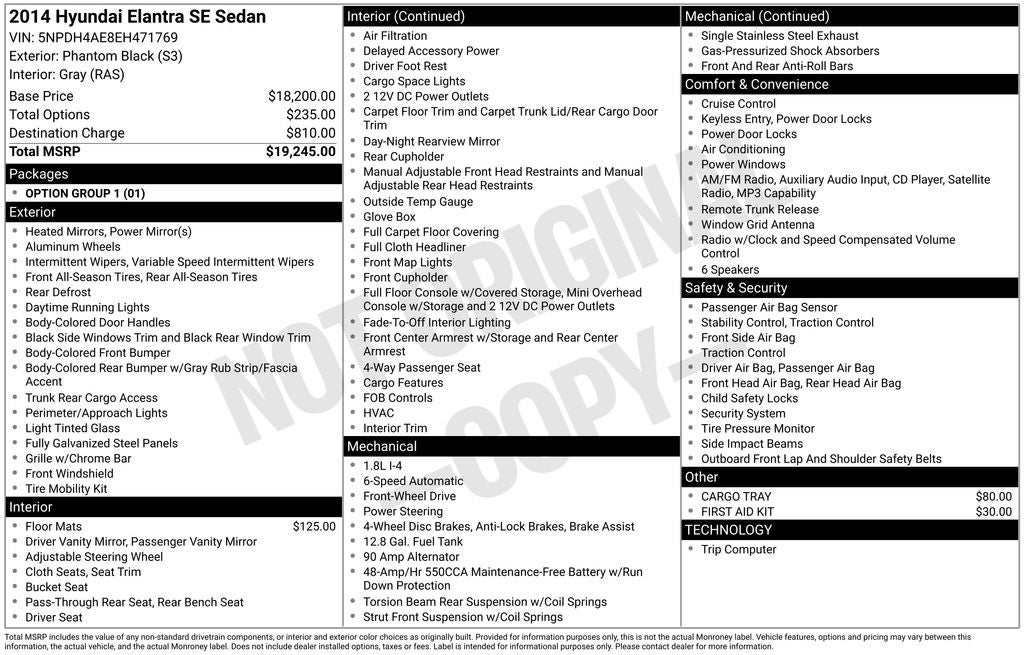 2014 Hyundai Elantra SE