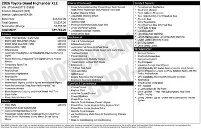 2026 Toyota Grand Highlander XLE