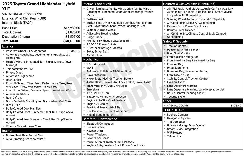 2025 Toyota Grand Highlander Hybrid XLE