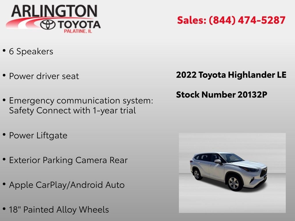 2022 Toyota Highlander LE