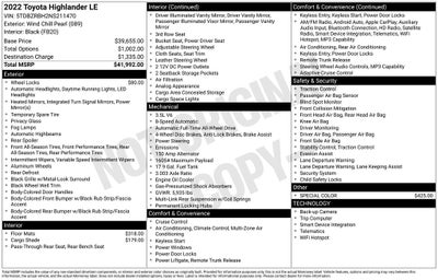 2022 Toyota Highlander LE
