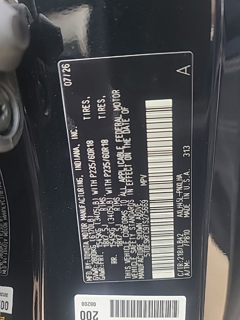 2026 Toyota Sienna Platinum 7 Passenger