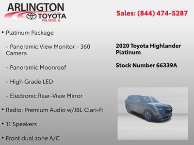 2020 Toyota Highlander Platinum
