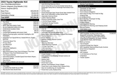 2022 Toyota Highlander XLE
