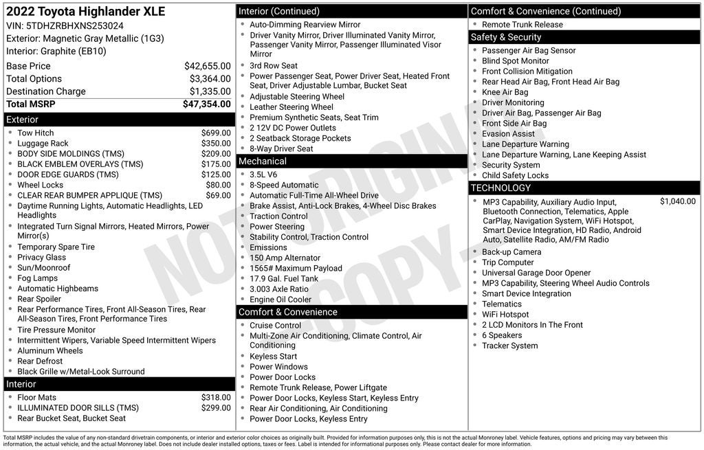 2022 Toyota Highlander XLE