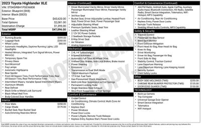2023 Toyota Highlander XLE