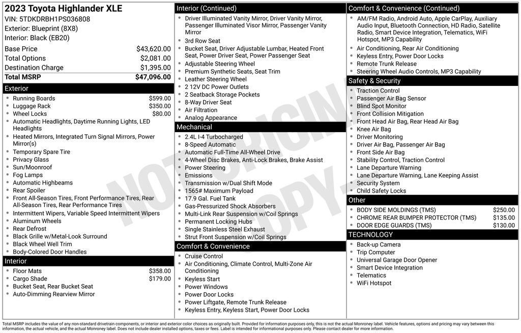 2023 Toyota Highlander XLE