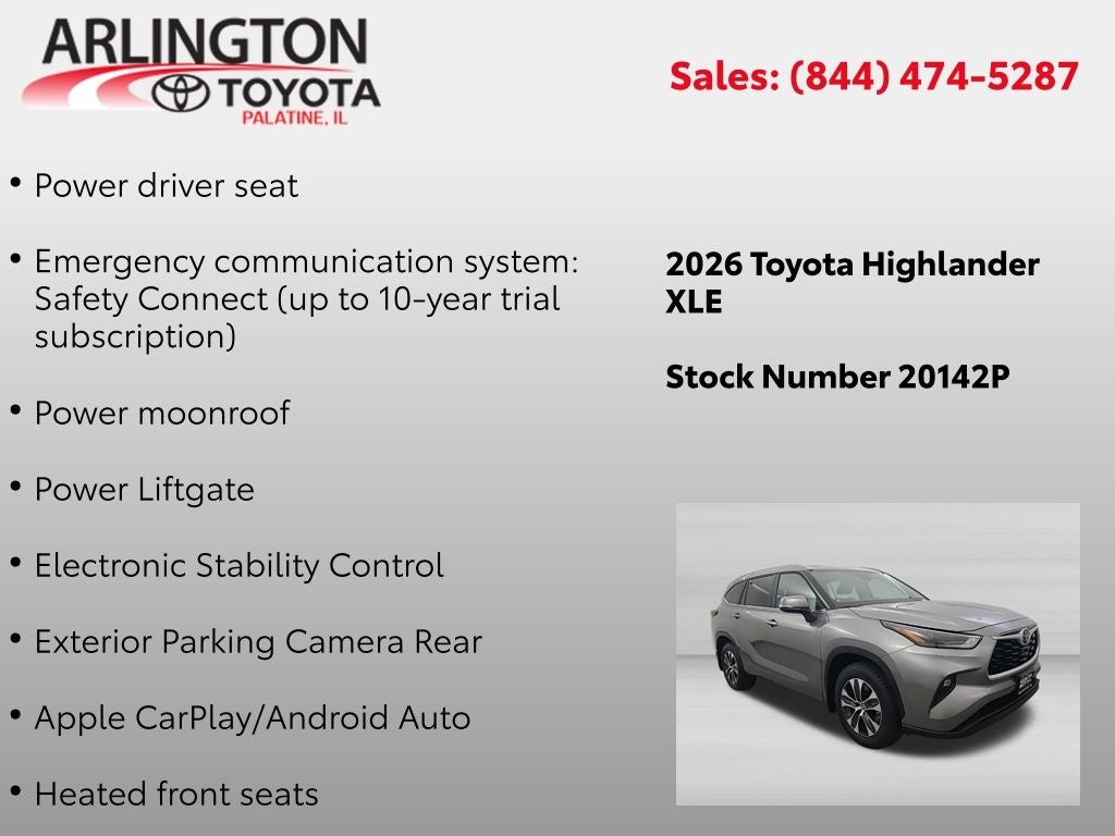 2026 Toyota Highlander XLE