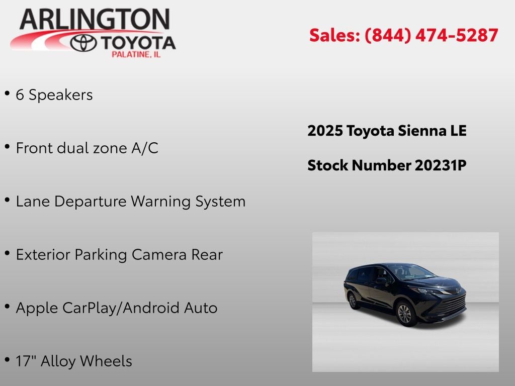 2025 Toyota Sienna LE 8 Passenger