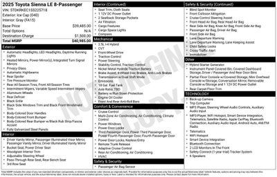 2025 Toyota Sienna LE 8 Passenger