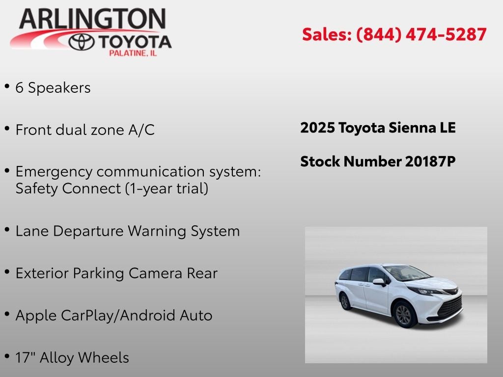 2025 Toyota Sienna LE 8 Passenger