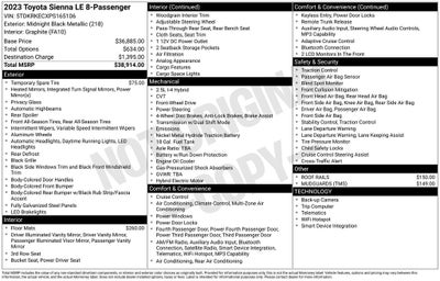 2023 Toyota Sienna LE 8 Passenger