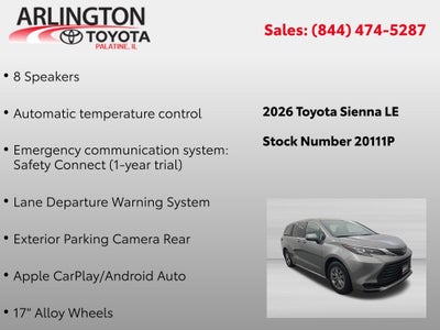 2026 Toyota Sienna LE 8 Passenger