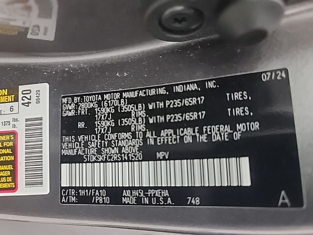 2024 Toyota Sienna LE AWD 8 Passanger